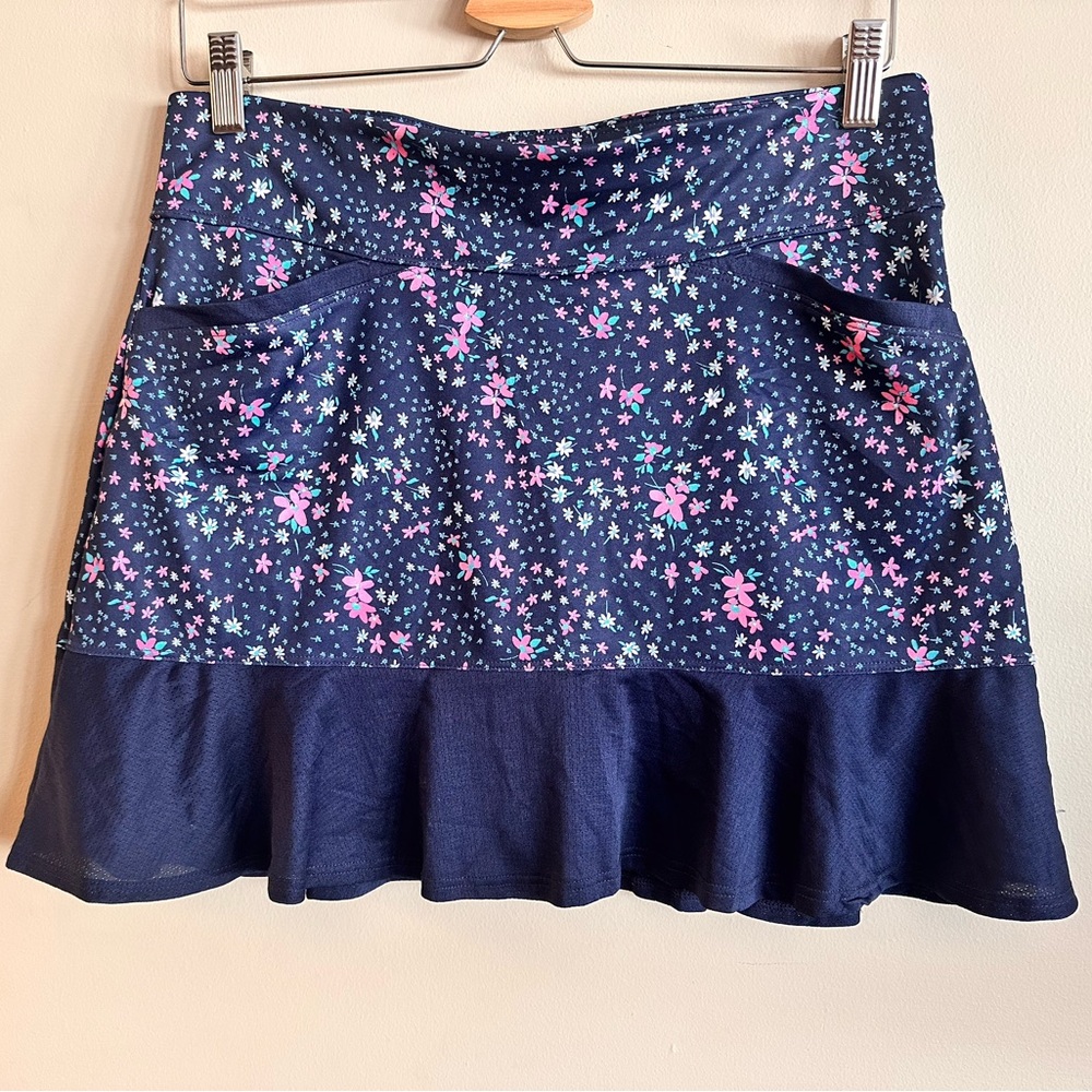 Callaway Navy Floral Golf Skort with Pink & Teal Accents